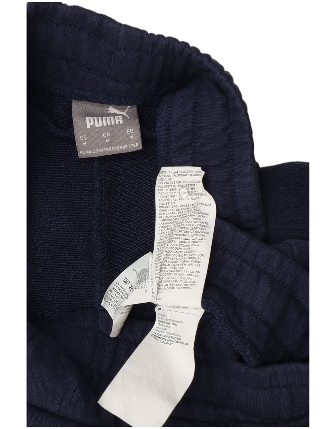 Puma Short Graphic Sport Homme Bleu Marine Moyen Coton