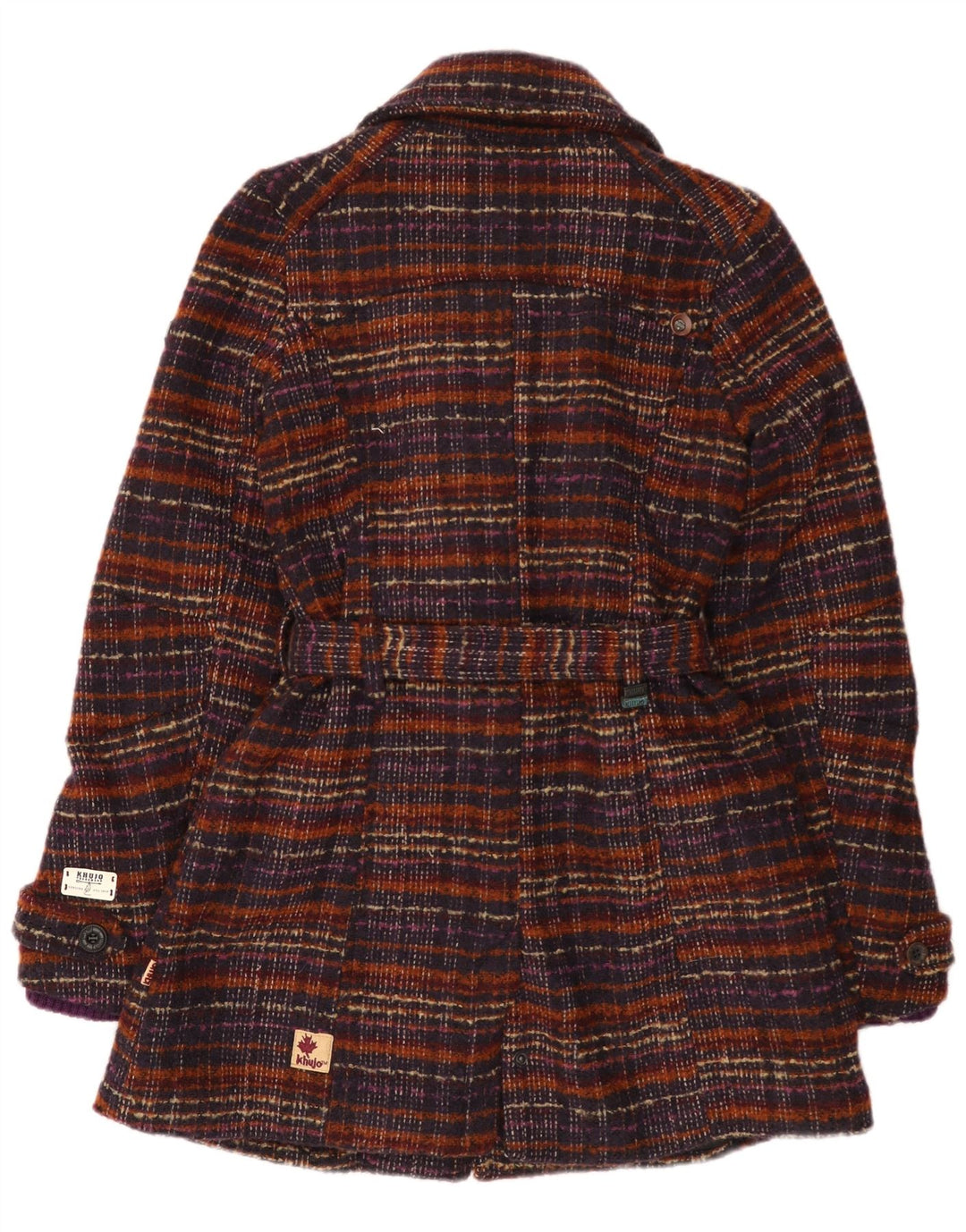 KHUJO Manteau Femme UK 10 Petit Carreau Multicolore Polyester