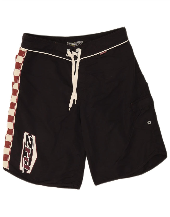Reebok Short de Sport Graphique IT 48 Homme Noir Moyen Géométrique