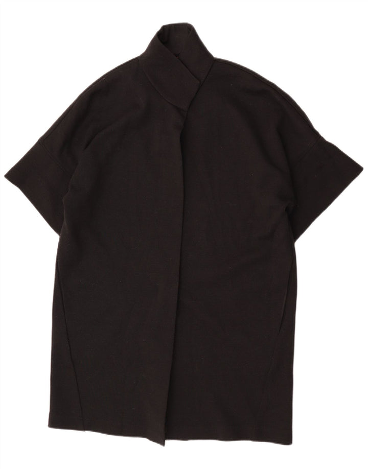 Perte by Krizia Haut cardigan long pour femme UK 12 Noir moyen