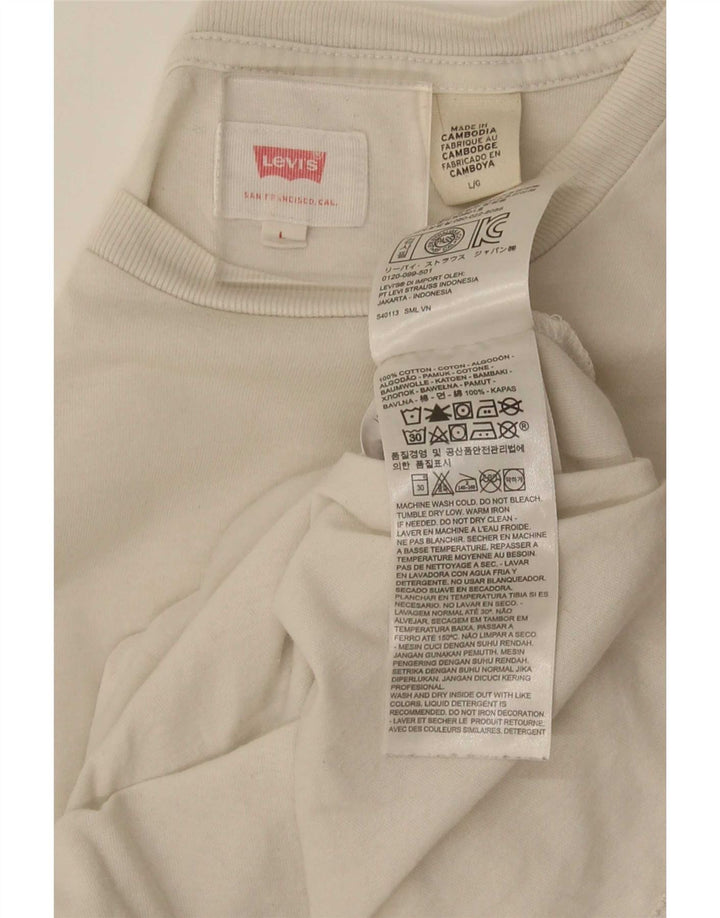 Levi's T-Shirt Homme Blanc Large Coton