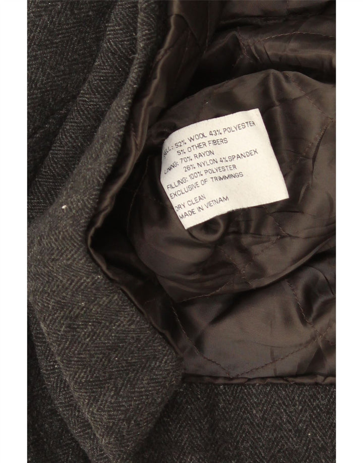 CALVIN KLEIN Manteau Homme UK 40 Large Gris Laine