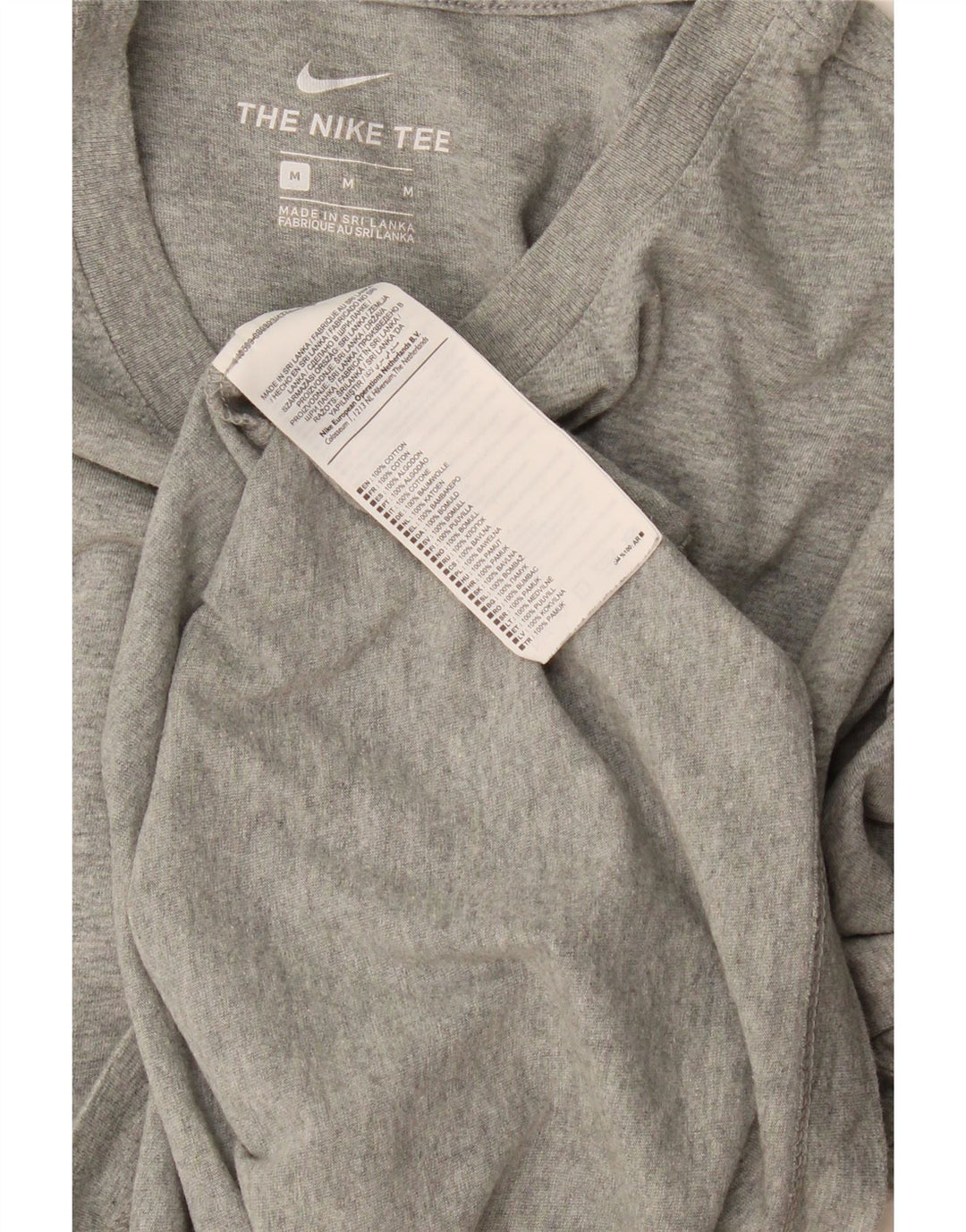 Nike Homme The Tee T-Shirt Haut Gris Moyen Coton