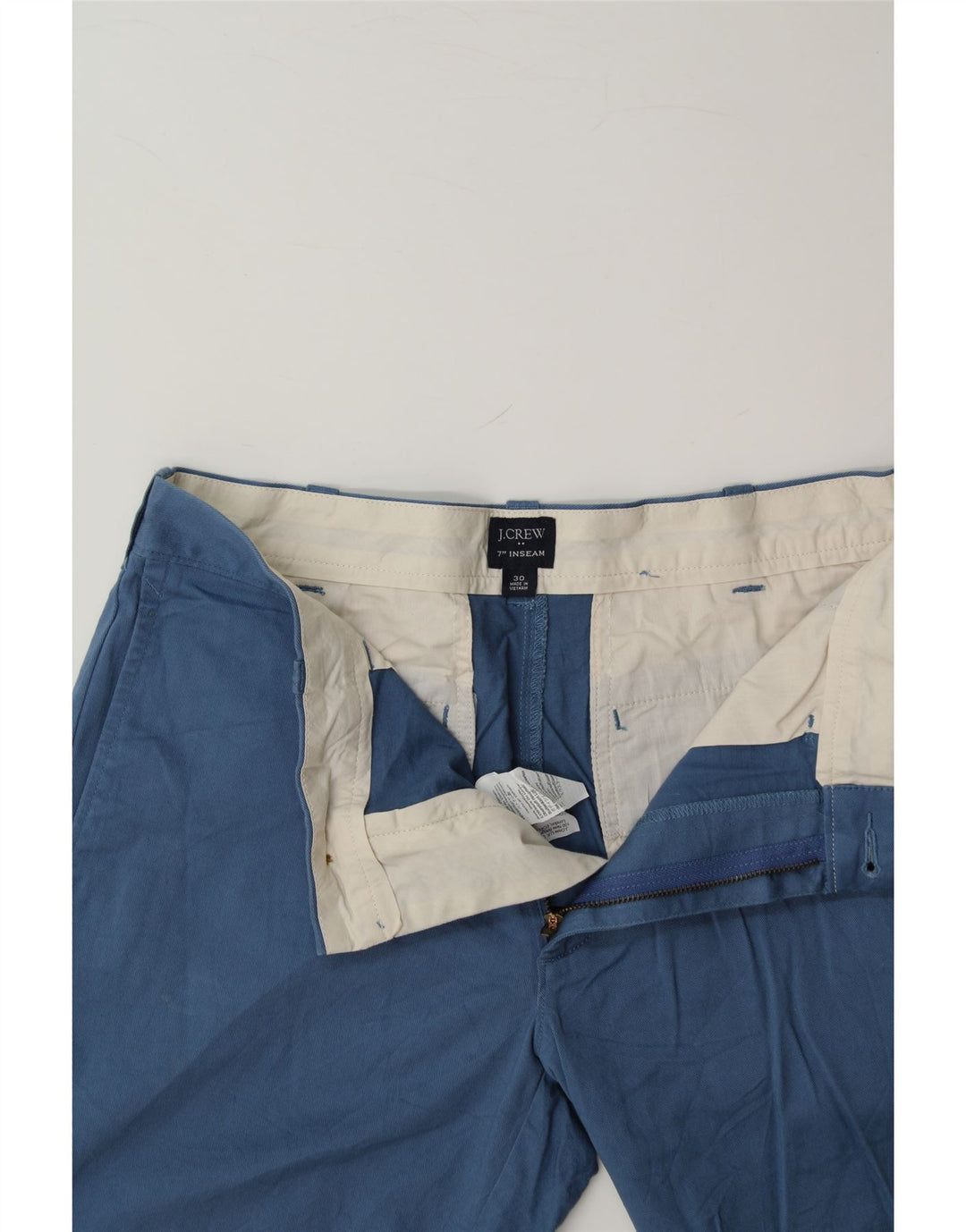 J. CREW Mens Chino Shorts W30 Medium Blue Cotton Vintage J. Crew and Second-Hand J. Crew from Messina Hembry 