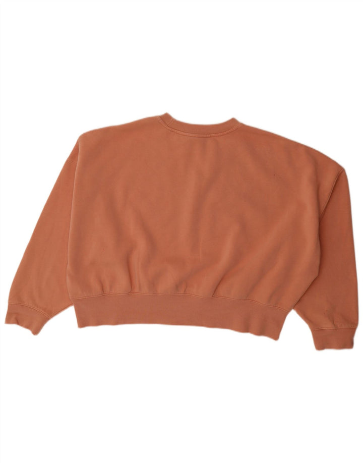Adidas Sweat-shirt surdimensionné pour femme UK 16 Grand coton orange