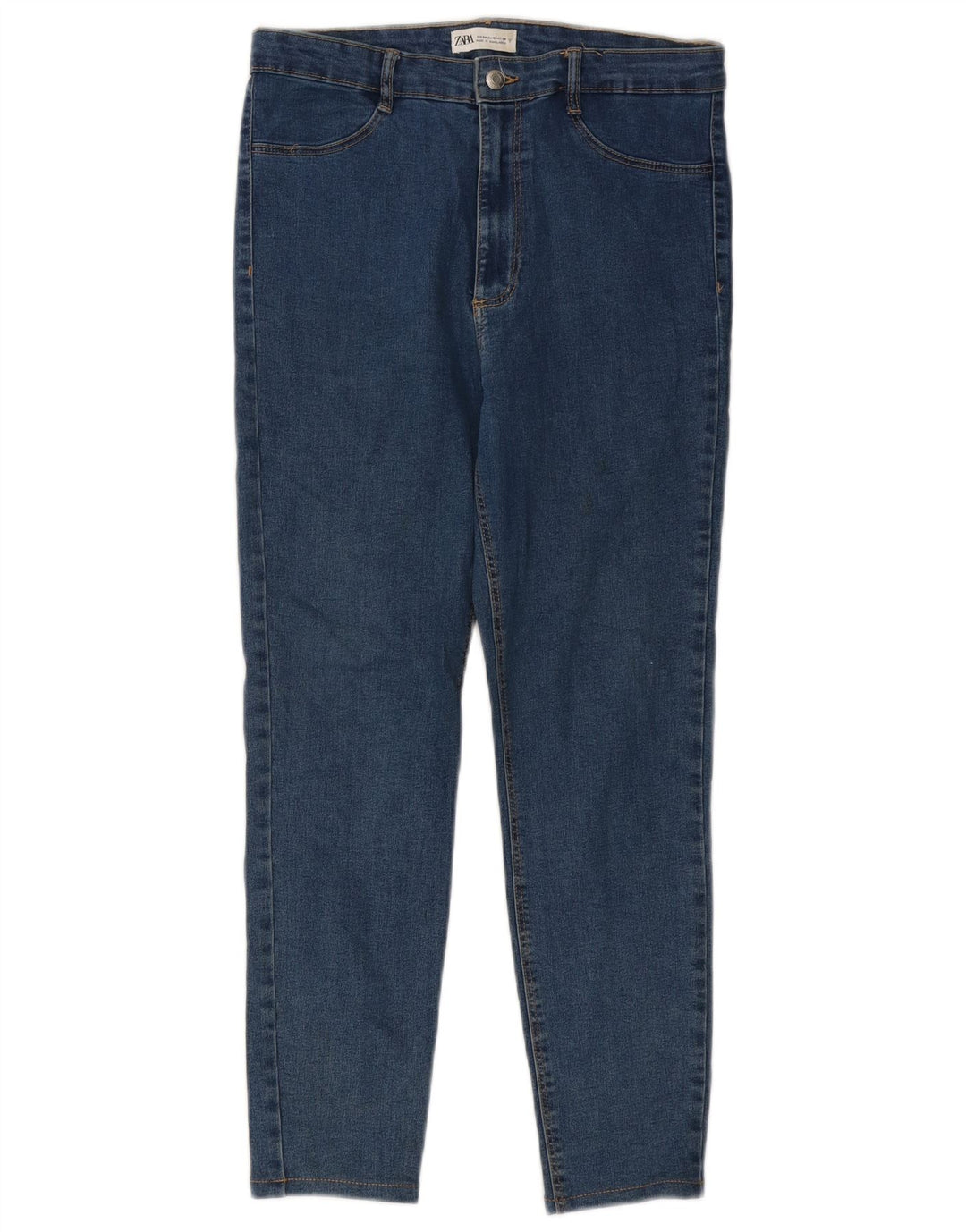 Zara Jean Slim Femme EU 44 XL W34 L25 Bleu