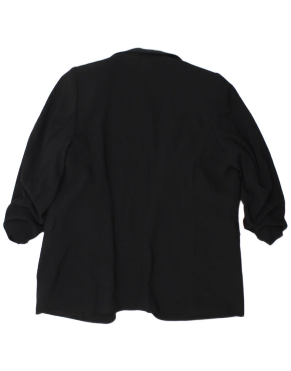 Marks & Spencer Veste blazer ouverte à manches 3/4 pour femme UK 18 XL Noir