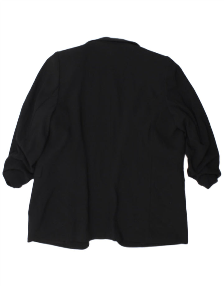 Marks & Spencer Veste blazer ouverte à manches 3/4 pour femme UK 18 XL Noir