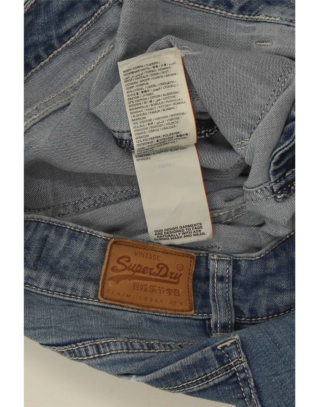 Superdry Jean Évasé Zadie Femme W26 L30 Bleu Lyocell