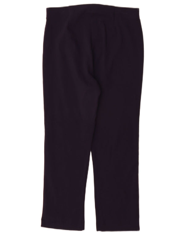 M&Co Pantalon court régulier pour femme UK 10 Small W26 L25 Bleu marine Viscose