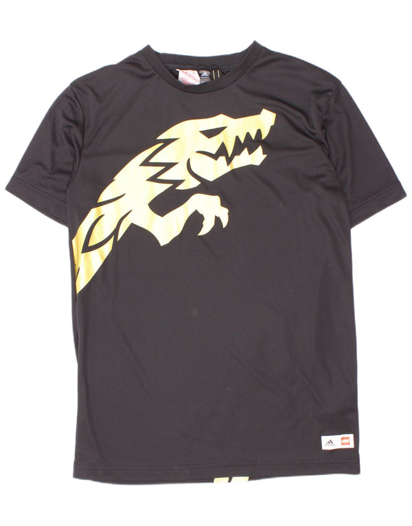 Adidas Garçons Primegreen Graphic T-Shirt Top 11-12 ans Noir Polyester