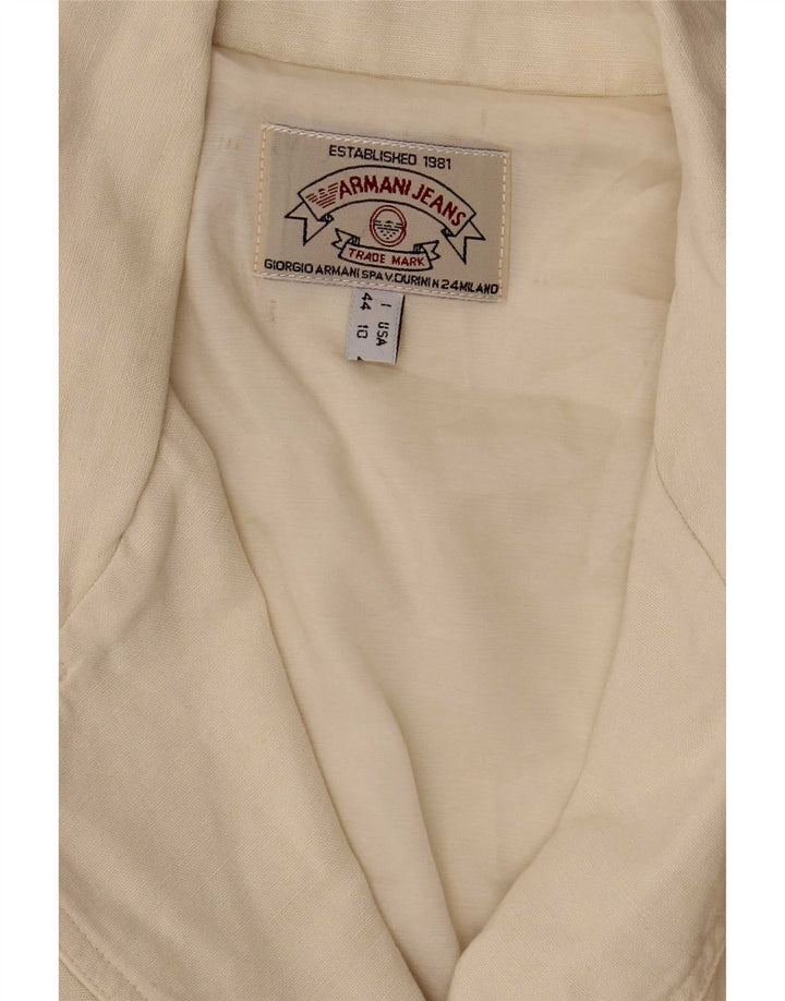 Armani Jeans Veste Blazer 3 Boutons Femme IT 44 Blanc Moyen