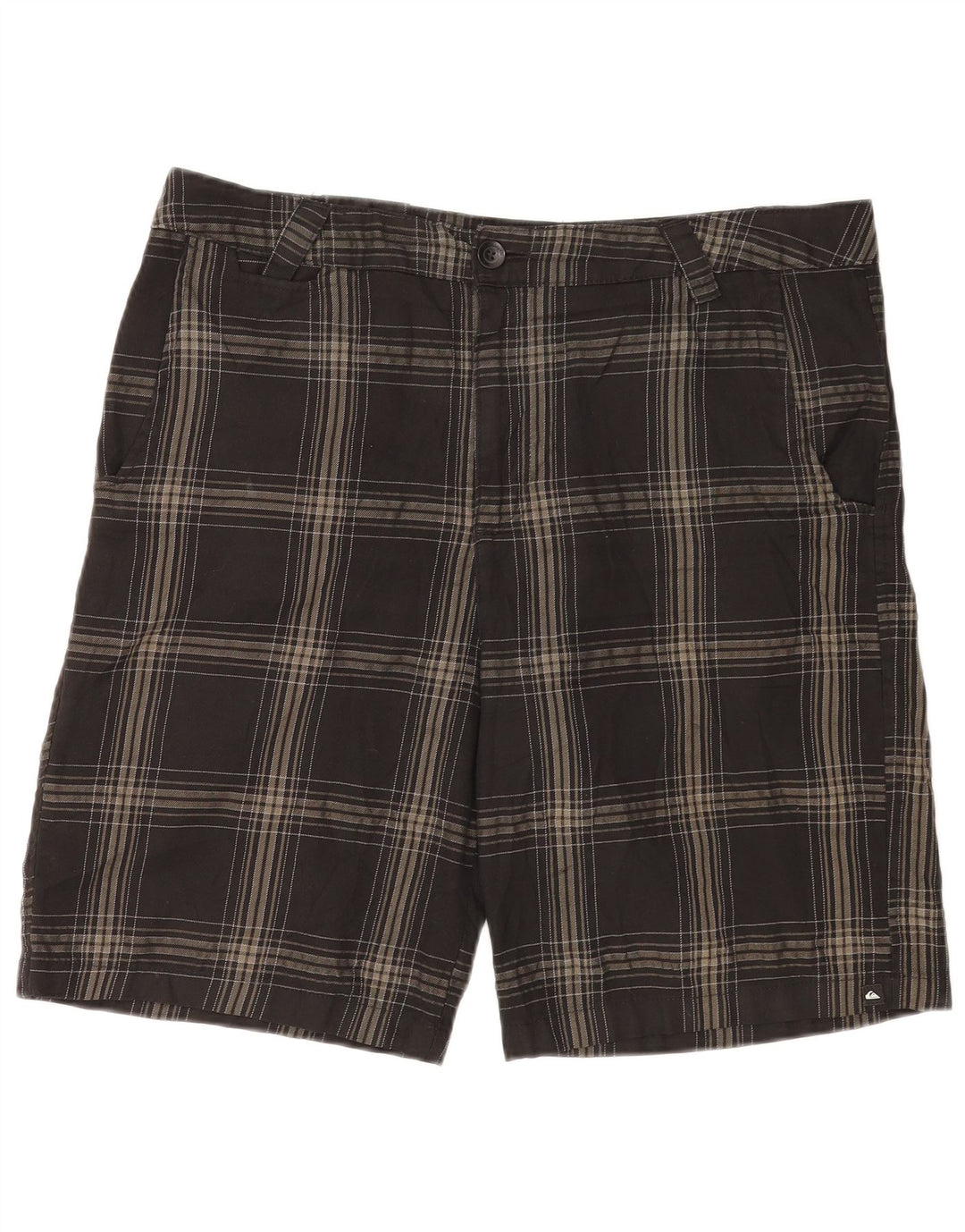 Quiksilver Short Chino Homme W36 Large Gris Carreaux Polyester