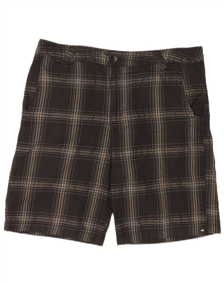 Quiksilver Short Chino Homme W36 Large Gris Carreaux Polyester