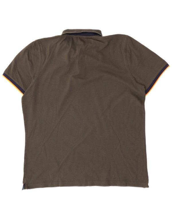 K-Way Polo Homme XL Kaki Colourblock