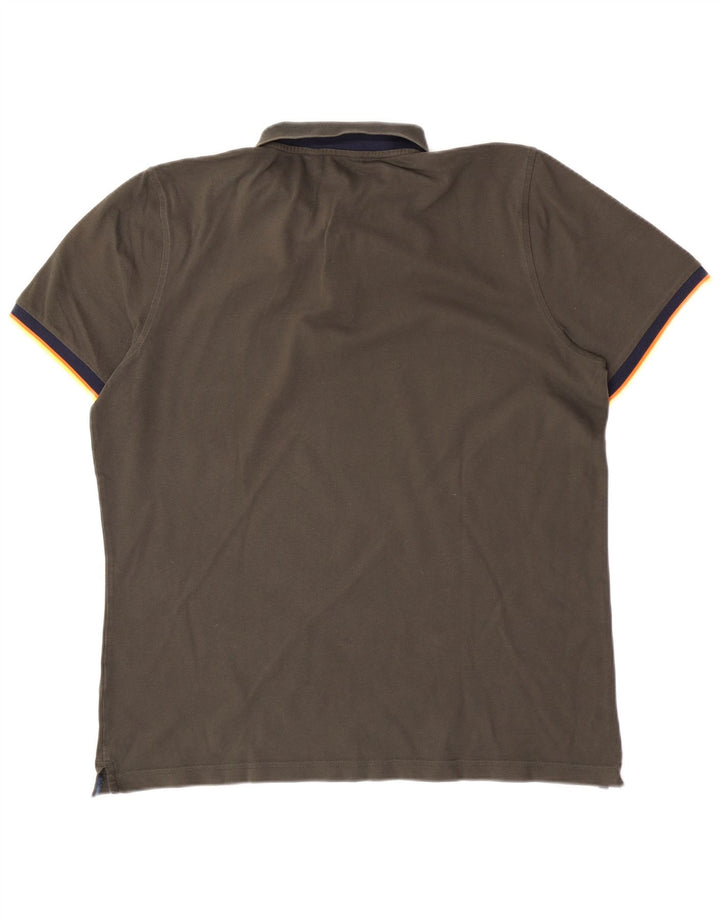 K-Way Polo Homme XL Kaki Colourblock