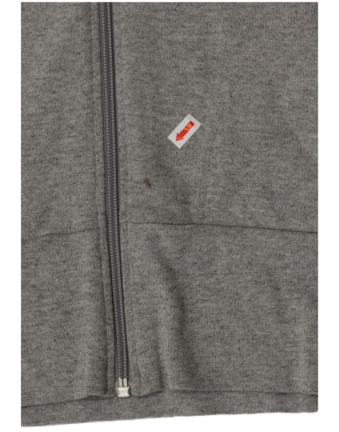 Adidas Femmes Crop Survêtement Top Veste UK 12 Gris Moyen Coton