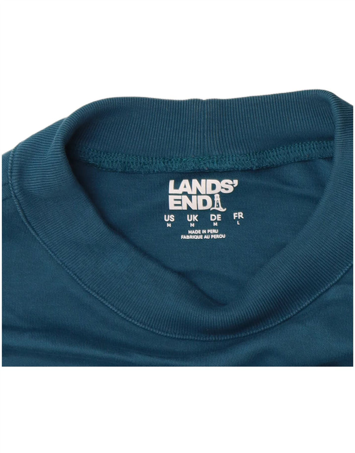 Lands End Haut Homme Manches Longues Coton Bleu Moyen