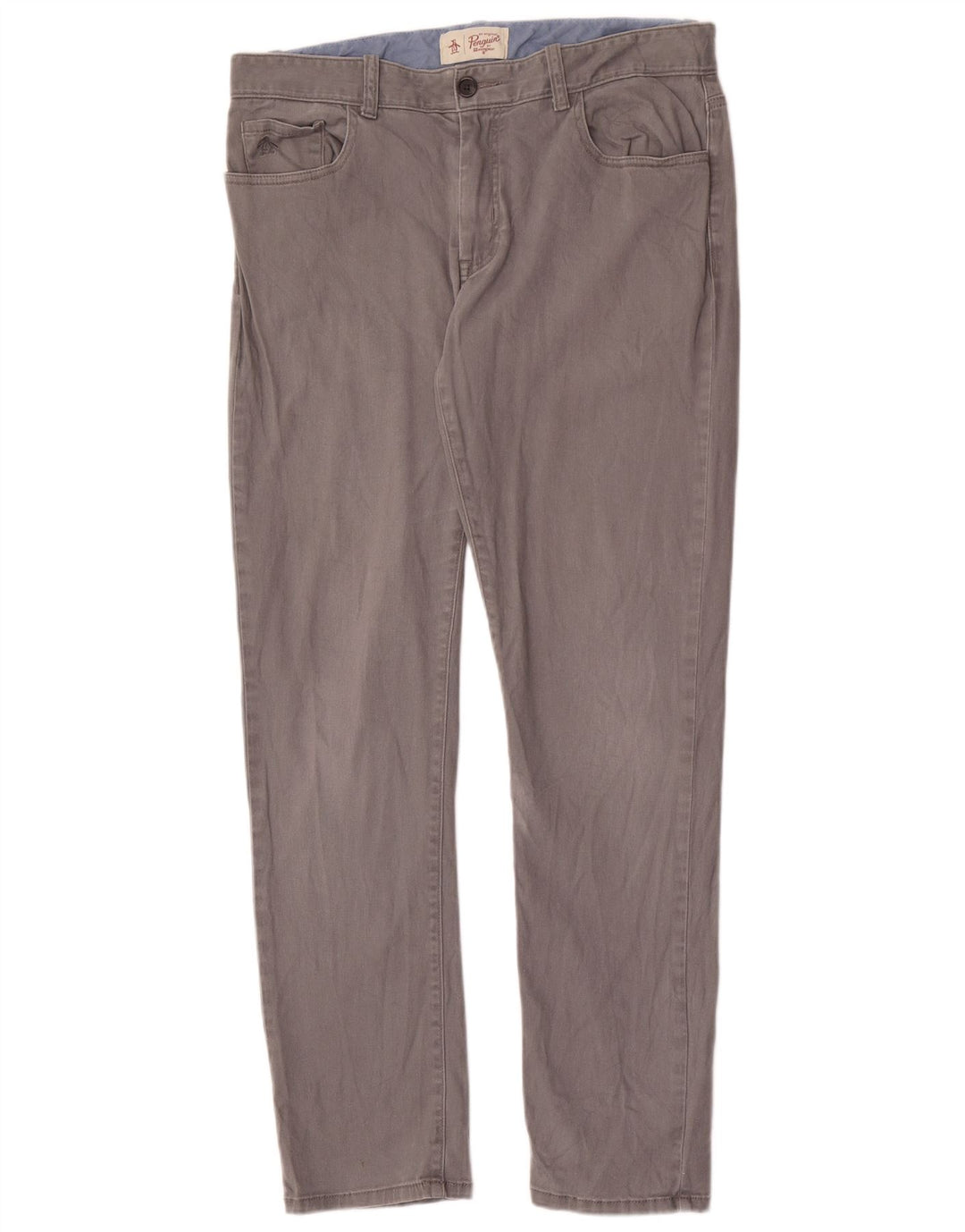 Penguin Pantalon décontracté slim pour homme W33 L32 Gris