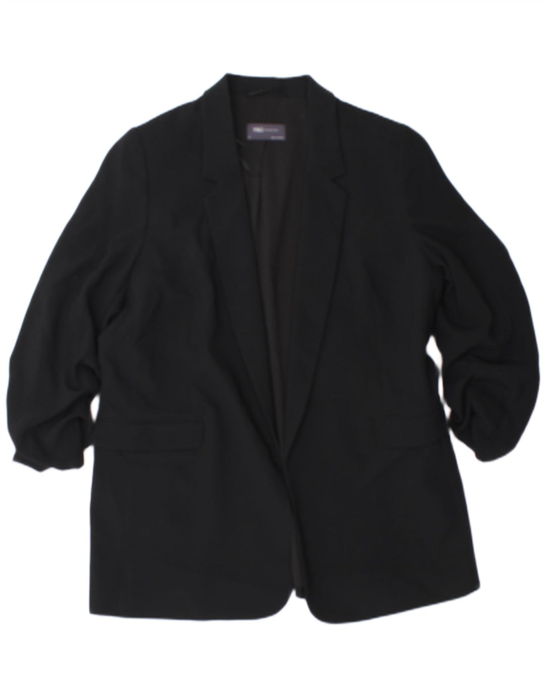 Marks & Spencer Veste blazer ouverte à manches 3/4 pour femme UK 18 XL Noir