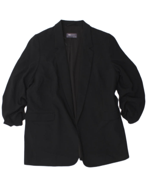 Marks & Spencer Veste blazer ouverte à manches 3/4 pour femme UK 18 XL Noir