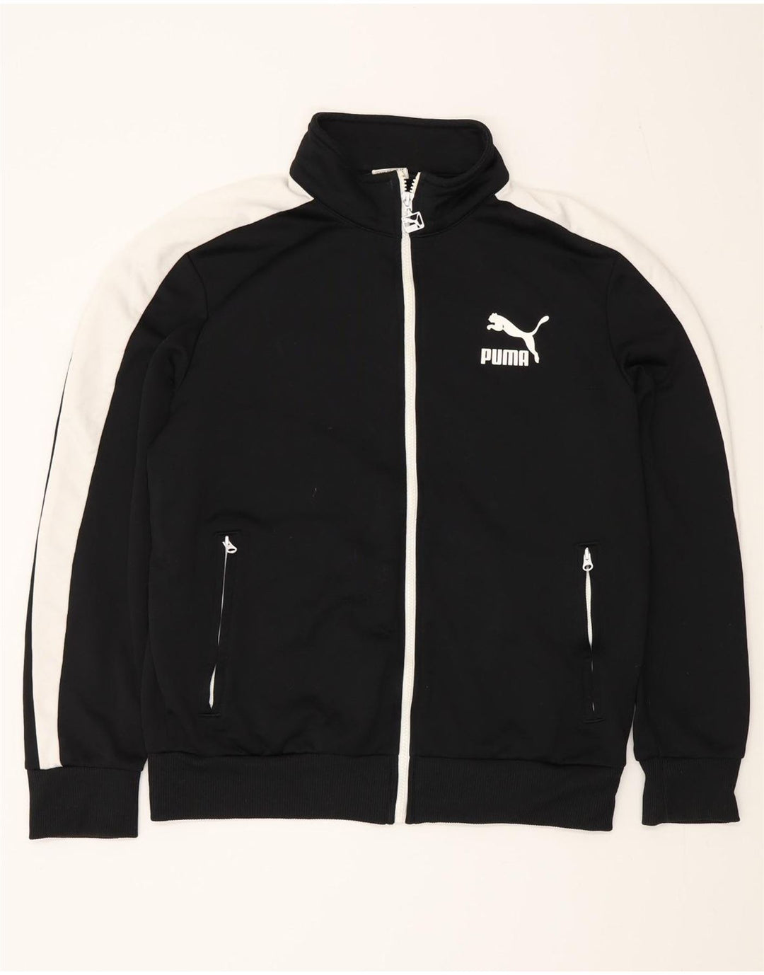Puma Veste de Survêtement Homme Noir Moyen Polyester Colorblock