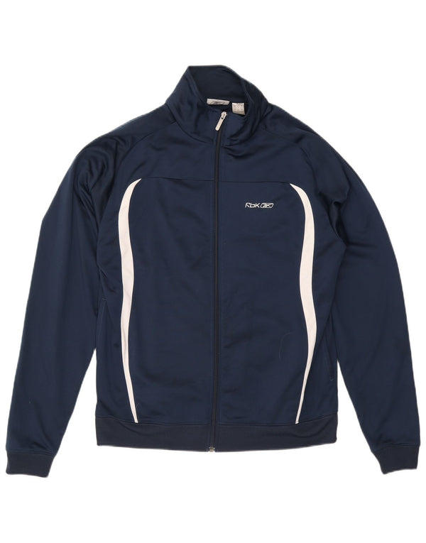 Reebok Veste de Survêtement Homme Bleu Marine Moyen Polyester Colorblock