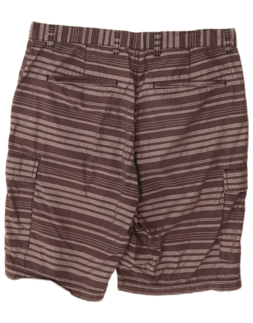 Dkny Short Cargo Homme W33 Coton Rayé Gris Moyen