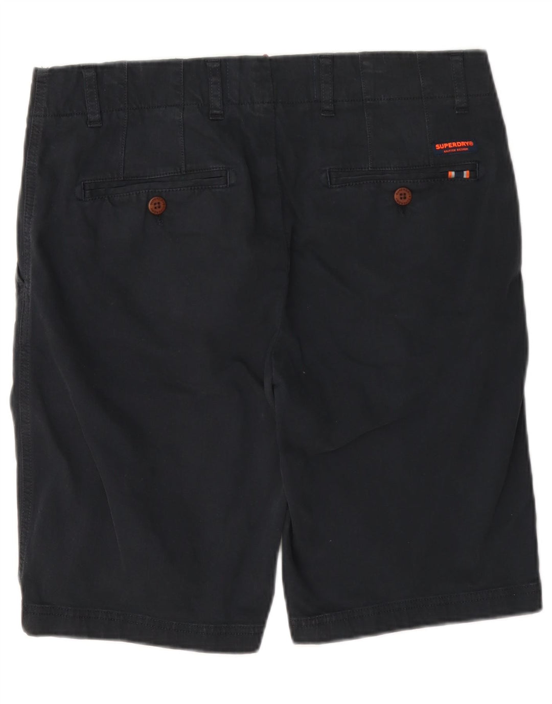 Superdry Short Chino Homme W32 Bleu Marine Moyen Coton