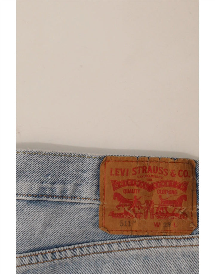 Levi's Short en Jean 511 Graphic W33 Homme Bleu Moyen Coton