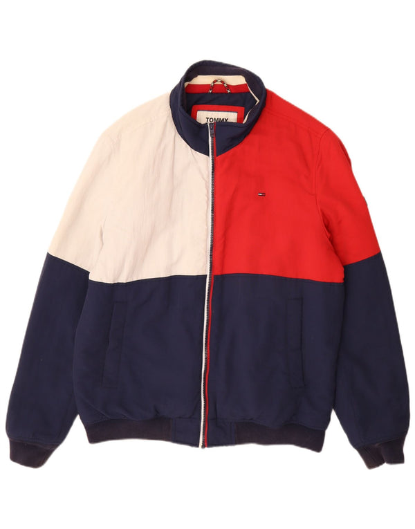 Tommy Hilfiger Veste Bomber Homme UK 40 Large Multicolore Colourblock