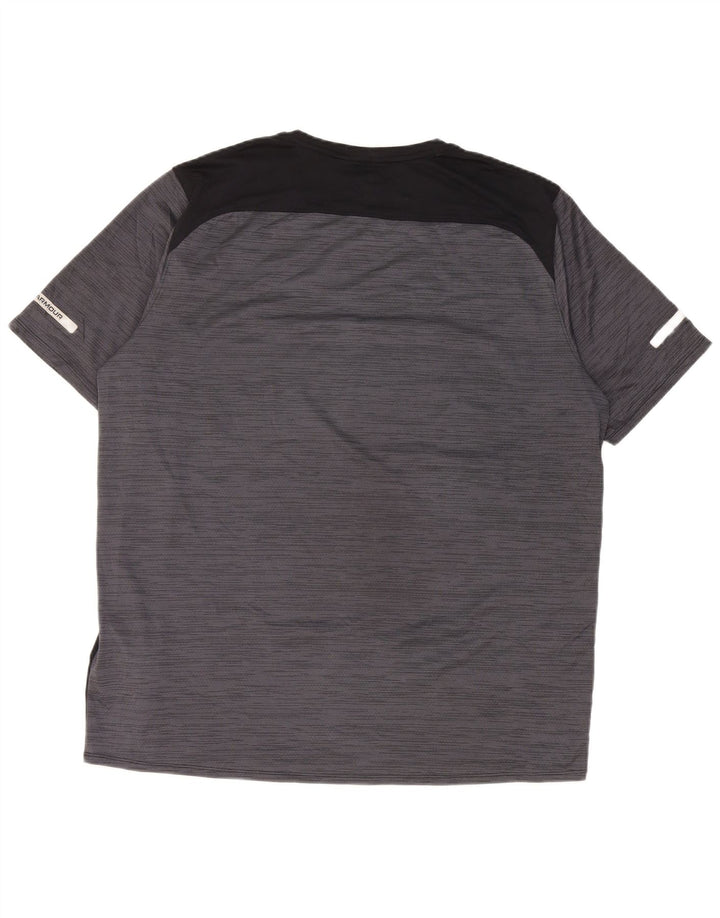Under Armour T-Shirt Homme Top XL Gris Colorblock Polyester
