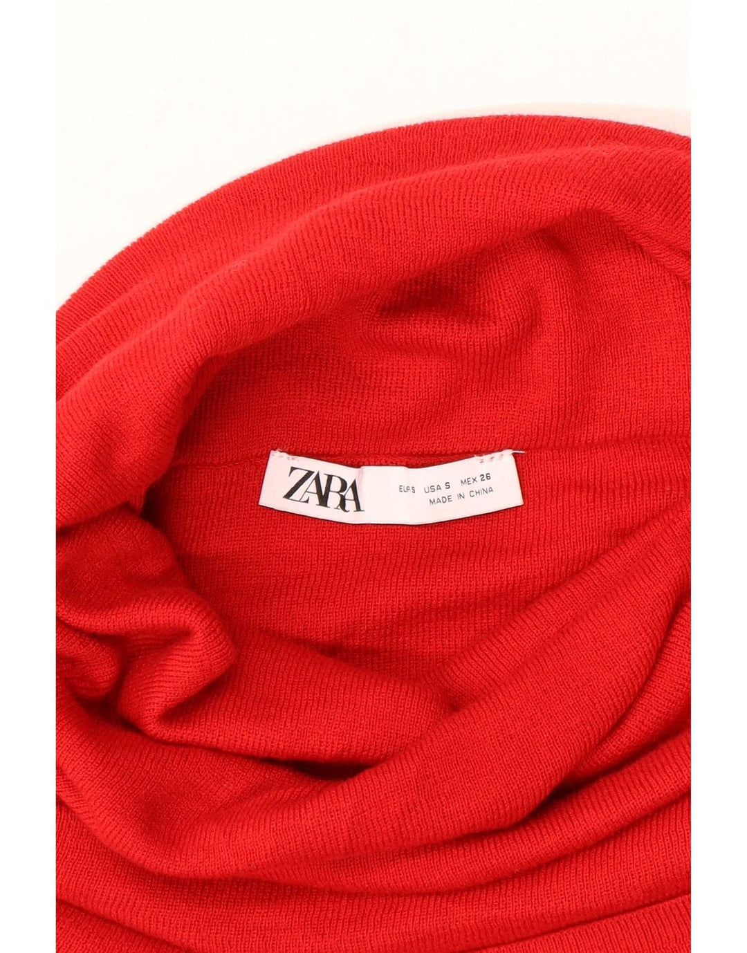Zara Pull col roulé pour femme UK 8 Small Rouge