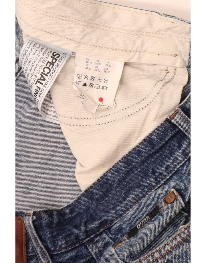 Hugo Boss Jean droit W36 L28 bleu coton pour homme