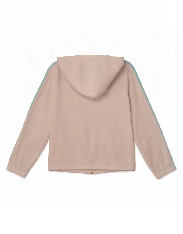 Adidas Pull à capuche zippé pour femme UK 12 Polyester blanc moyen