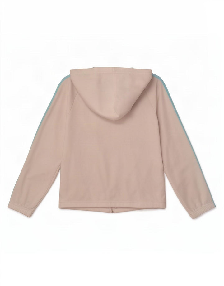 Adidas Pull à capuche zippé pour femme UK 12 Polyester blanc moyen