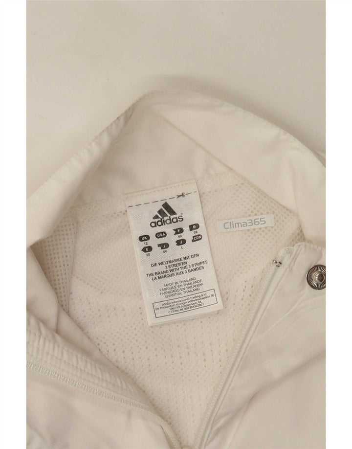 Adidas Veste de survêtement pour femme UK 12 Medium Blanc Polyester