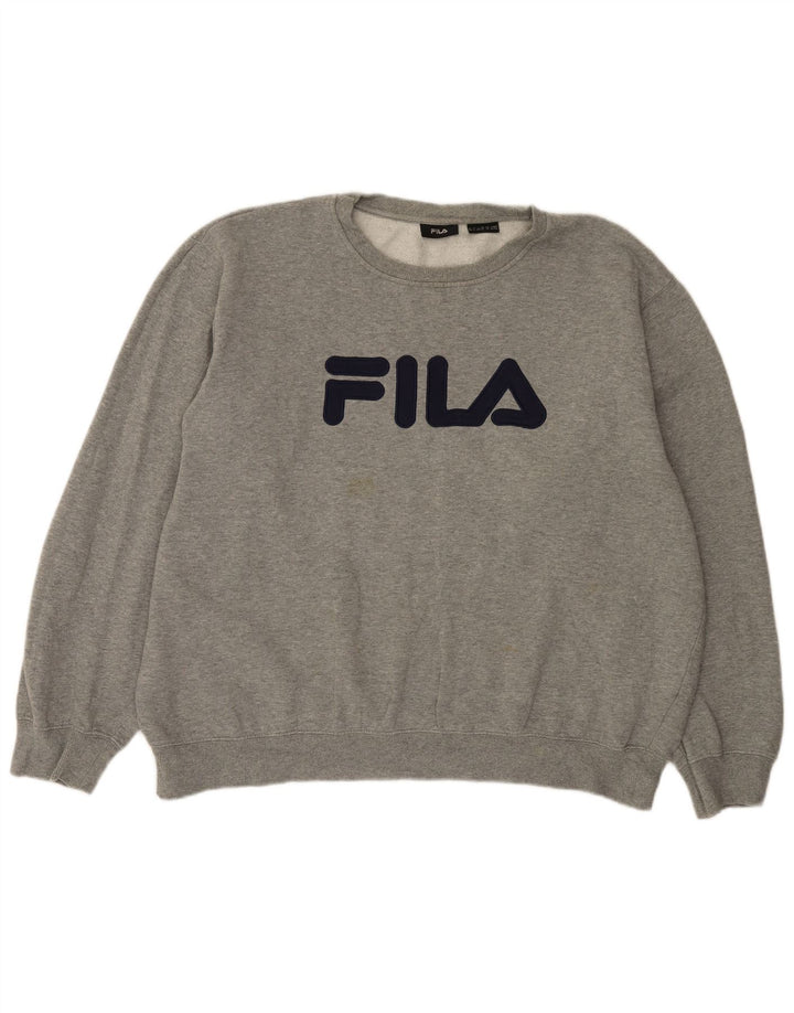 Fila Homme Graphic Sweatshirt Jumper XL Gris Coton