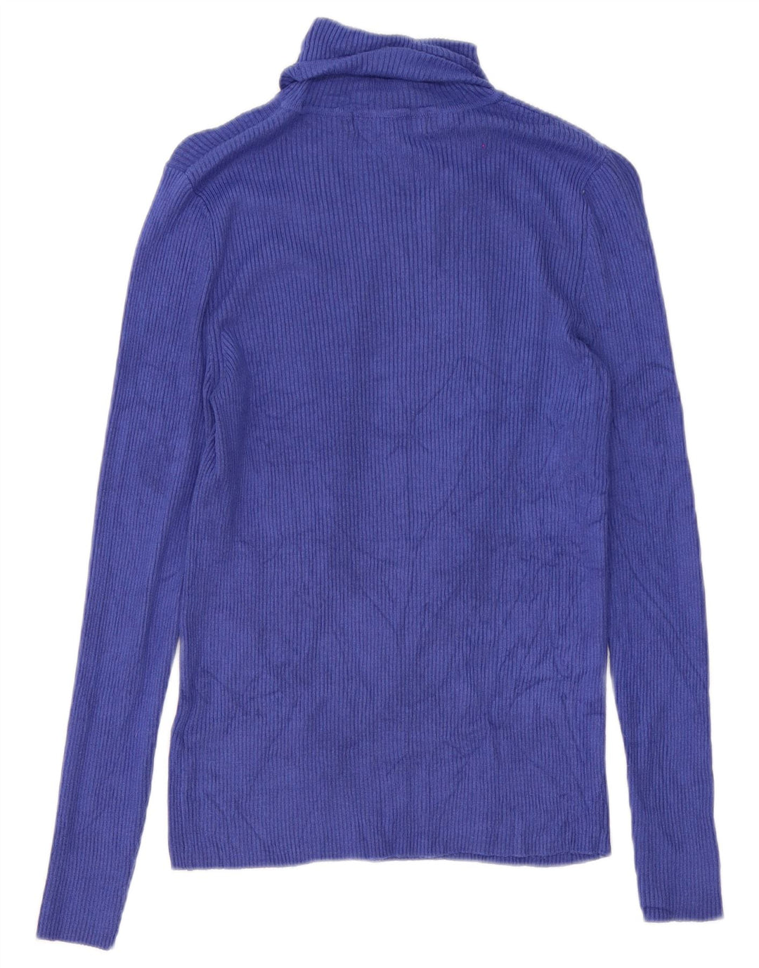 Marks & Spencer Chemisier à col roulé pour femme UK 12 Bleu moyen Viscose