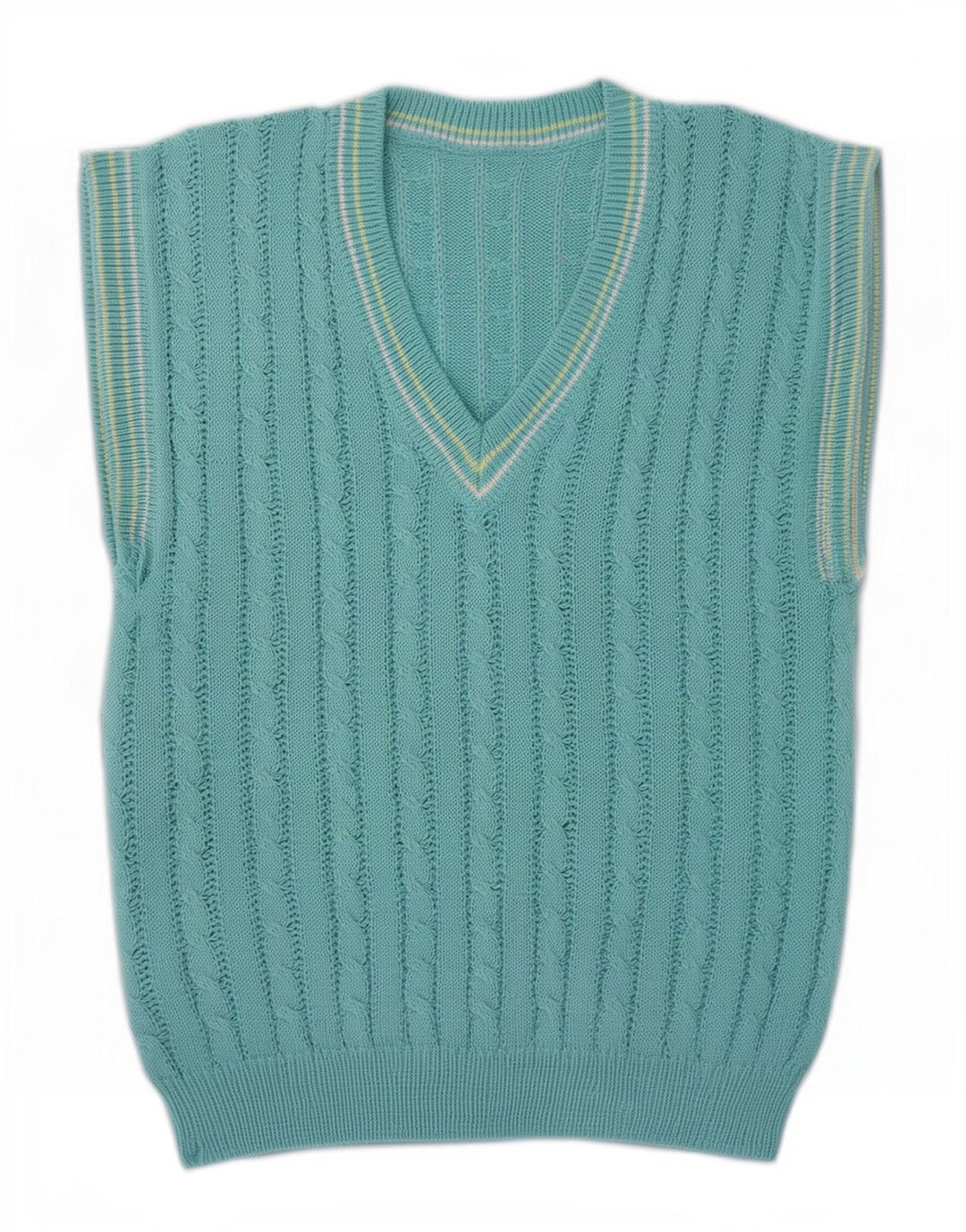 vintage Mens Vest Tank Top IT 52 Grand Bleu Polyacrylique