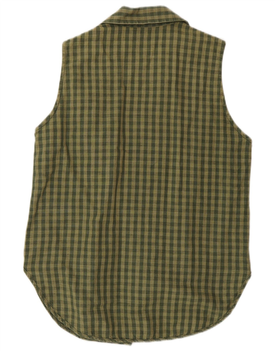 Timberland Chemisier sans manches pour femme US 6 en lin vichy kaki moyen