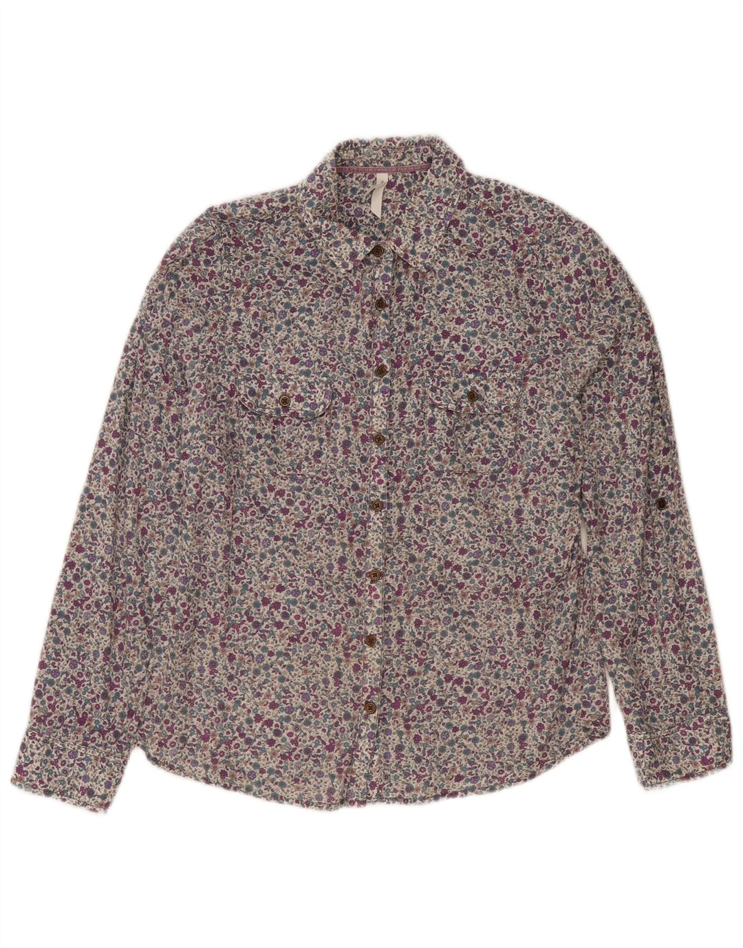 Marks & Spencer Chemise Femme UK 12 Medium Multicolore Floral Coton
