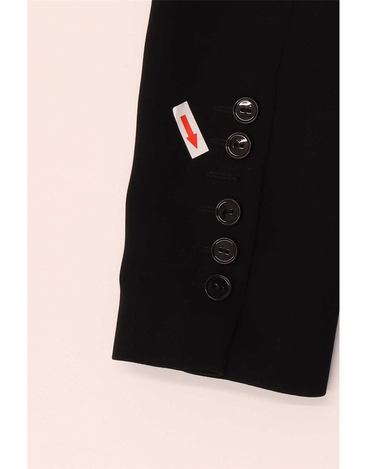 Zara Veste Blazer 1 Bouton Femme EU 36 XS Noir