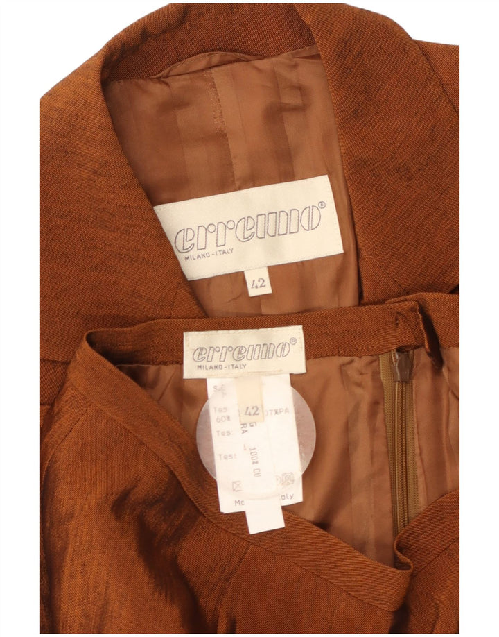 Erreuno Ensemble jupe 2 pièces 1 bouton pour femme IT 42 Medium W26 Acétate marron