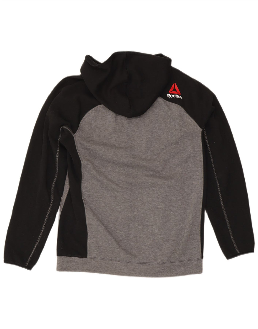 REEBOK Pull à capuche zippé pour homme Petit Gris Colorblock Polyester