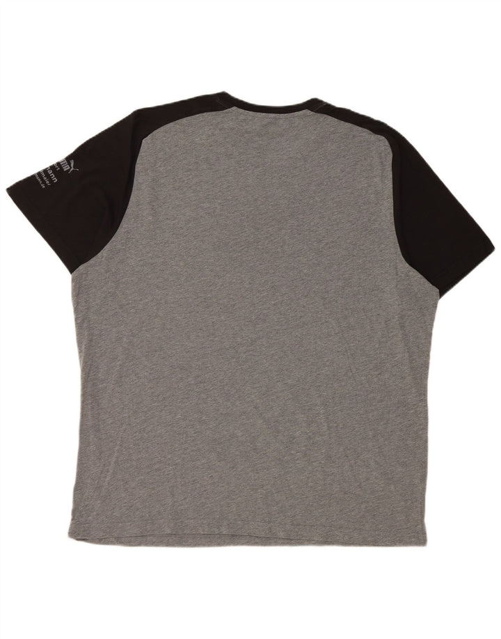 PUMA T-Shirt Graphique Homme XL Gris Colorblock