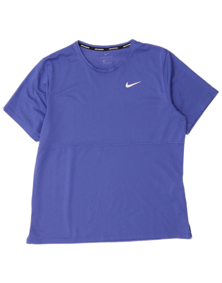 Nike Hommes Dri Fit T-Shirt Haut Grand Bleu Polyester