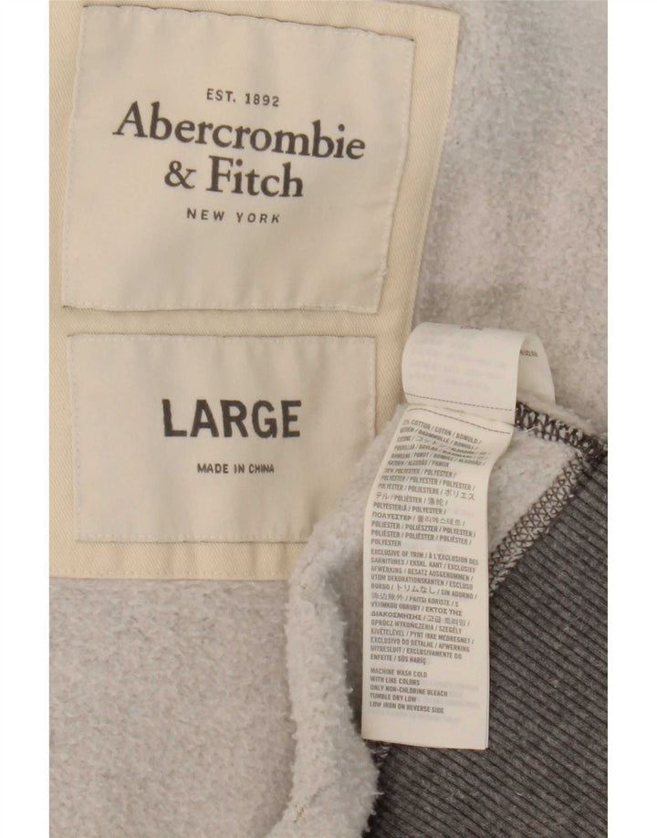 Abercrombie & Fitch Veste de survêtement pour homme en coton gris Taille L