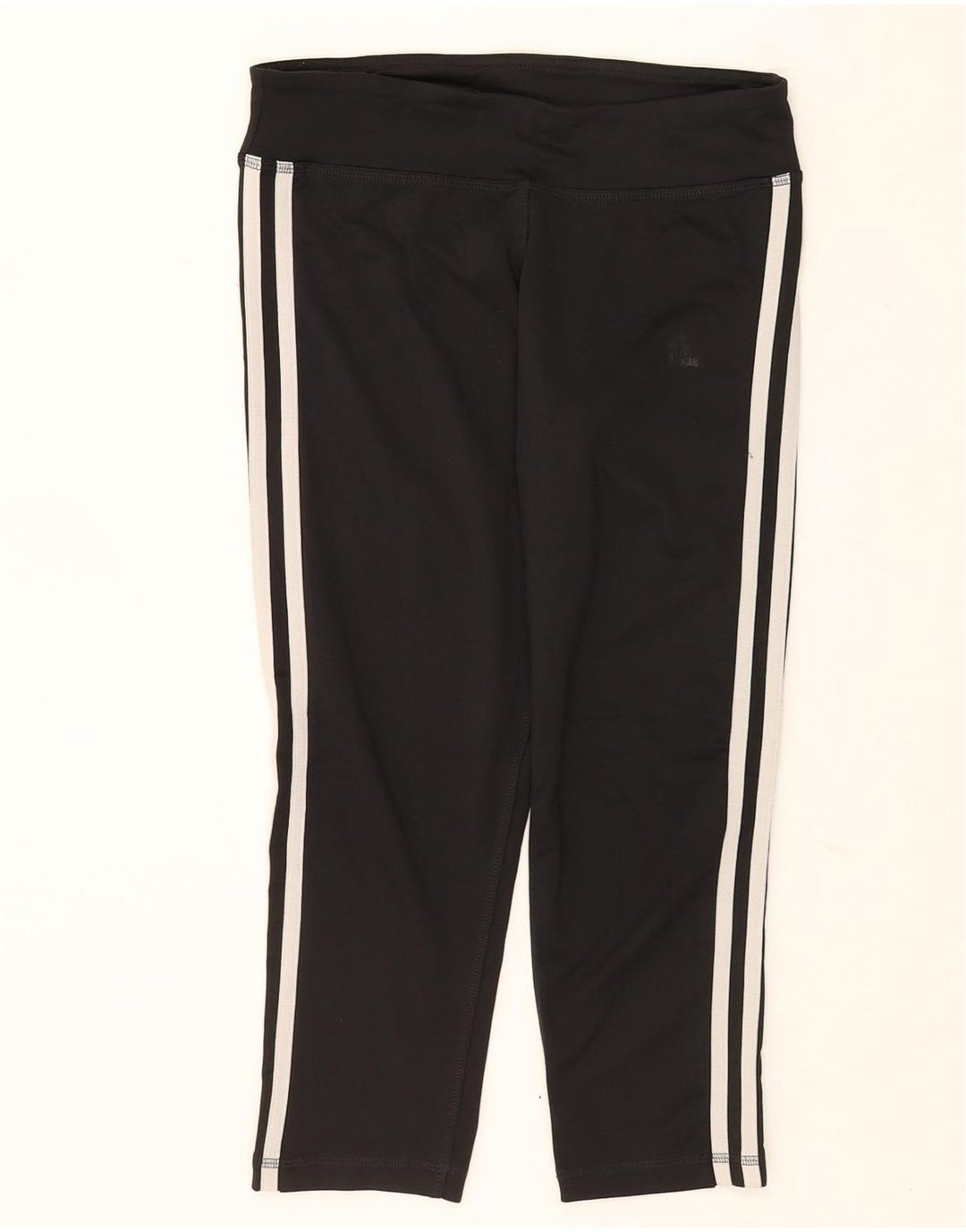 ADIDAS Femmes Climalite Capri Leggings UK 8/10 Petit Noir Polyester