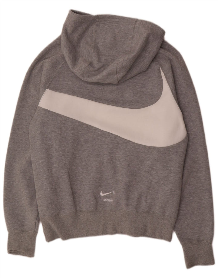 Nike Pull à capuche graphique en coton gris moyen pour homme